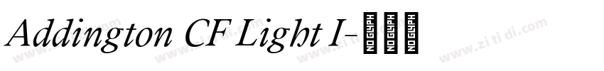 Addington CF Light I字体转换